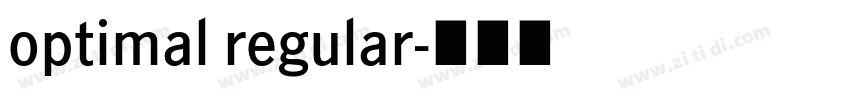 optimal regular字体转换 optimal regular字体转换